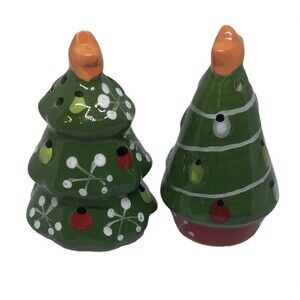 Christmas Tree Salt and Pepper Shakers 3 Inch Boston Warehouse
